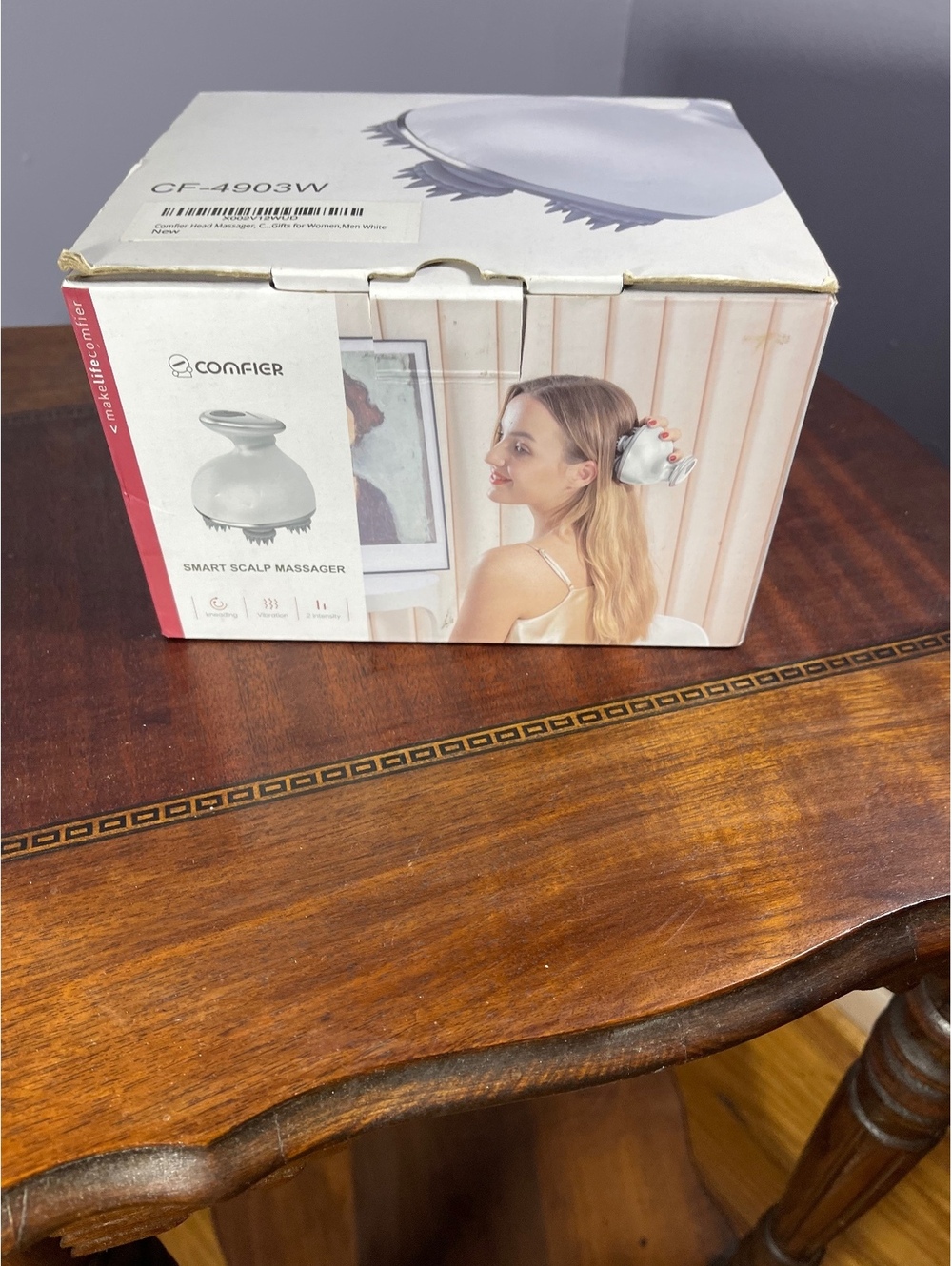 Comfier Smart Scalp Massager CF-4903W Electric Cordless Head Scratcher White NIB